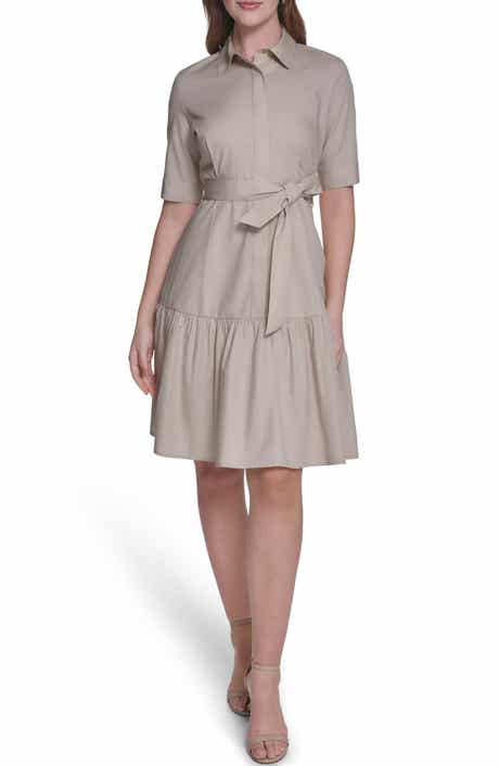 Calvin Klein Short Sleeve Cotton Shirtdress