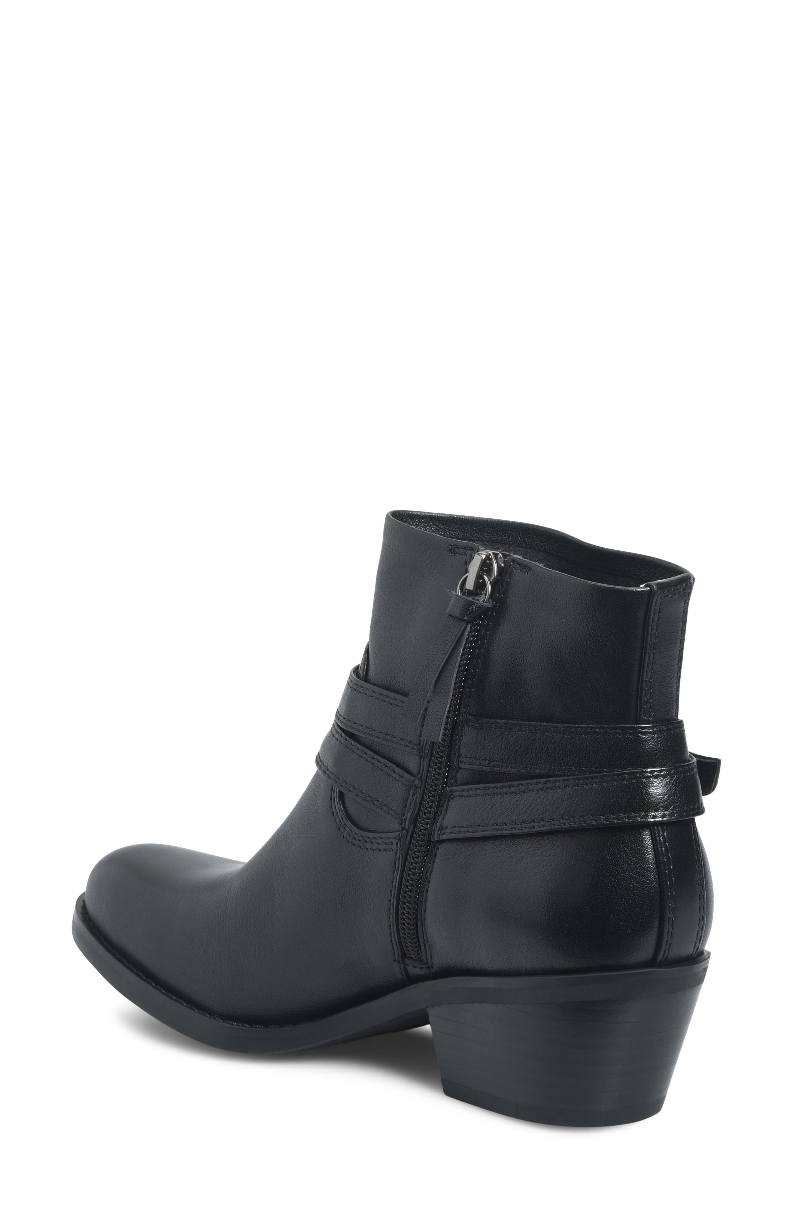 Alessandra Leather Bootie, Alternate, color, BLACK