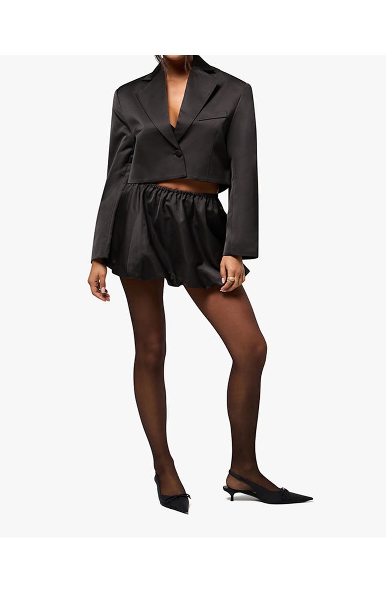 WeWoreWhat Cropped Satin Blazer, Alternate, color, 