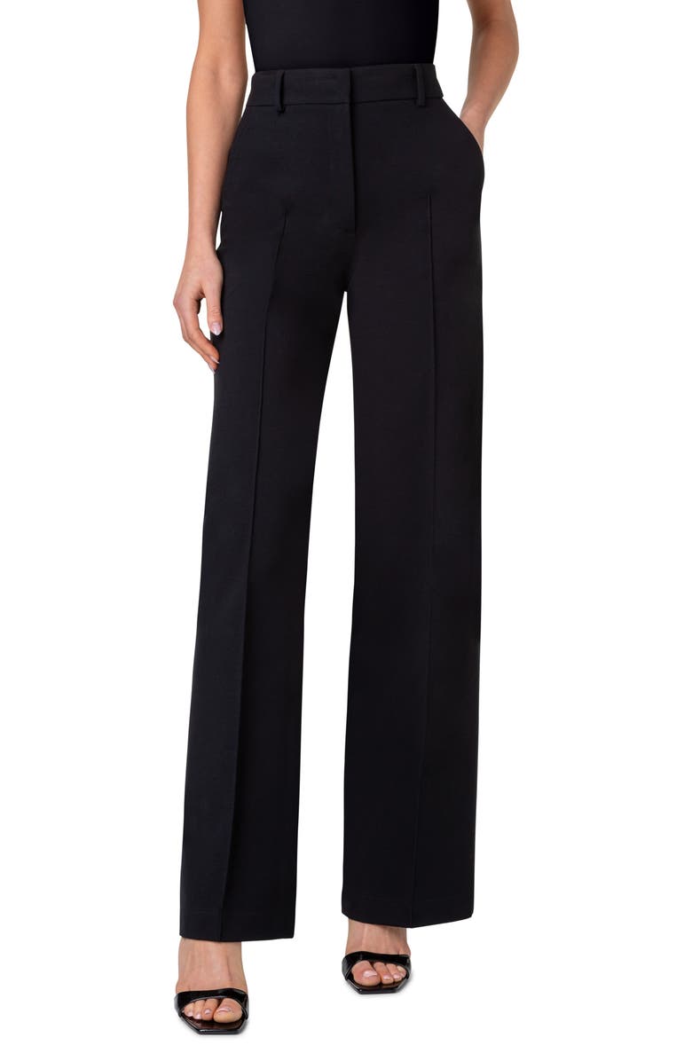 Akris punto Chiaro Jersey Straight Leg Pants, Main, color, Black