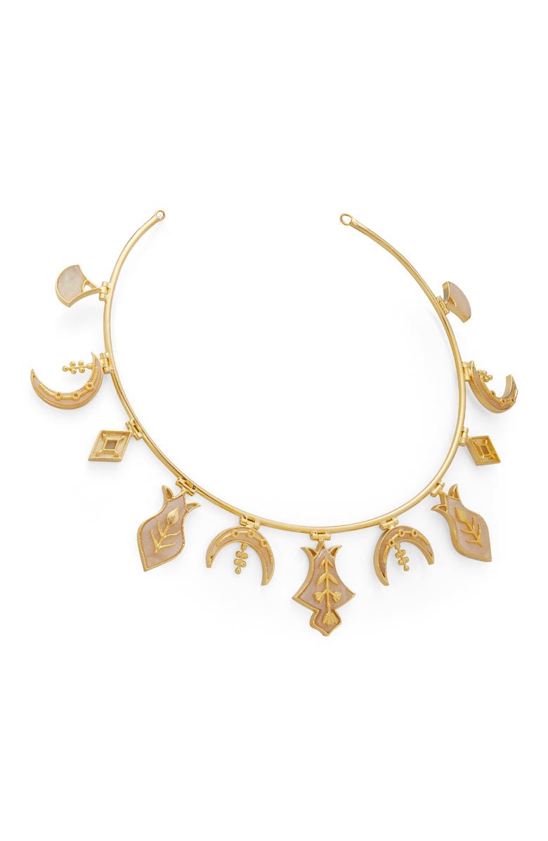 Dhwani Bansal Hamsa Necklace, Alternate, color, Gold Plated