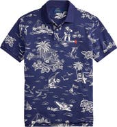 Polo Ralph Lauren Classic Fit Polo Bear Print Cotton Piqué Polo