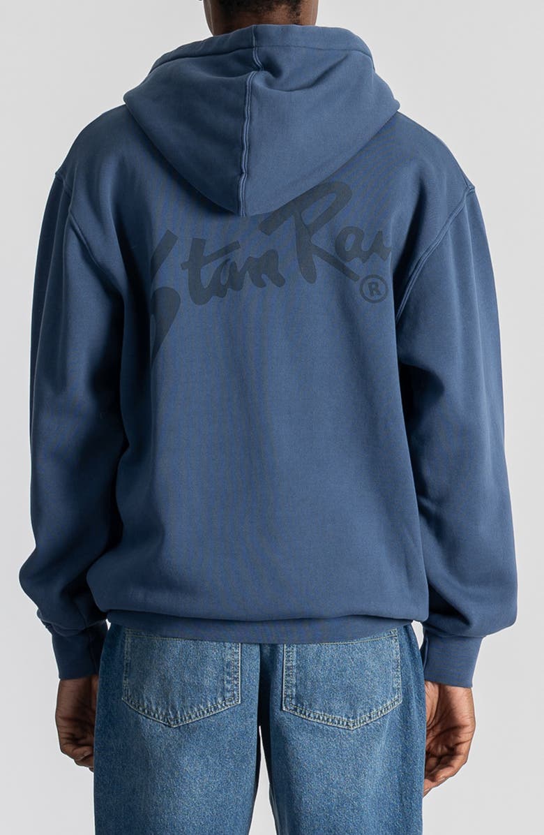 STAN RAY OG Logo Zip Graphic Hoodie, Alternate, color, Washed Navy