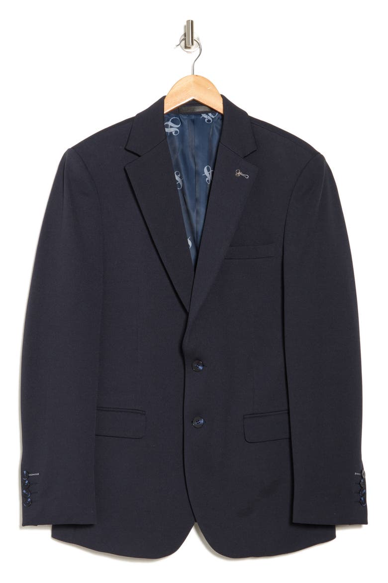 Textured Knit Blazer, Alternate, color, NAVY