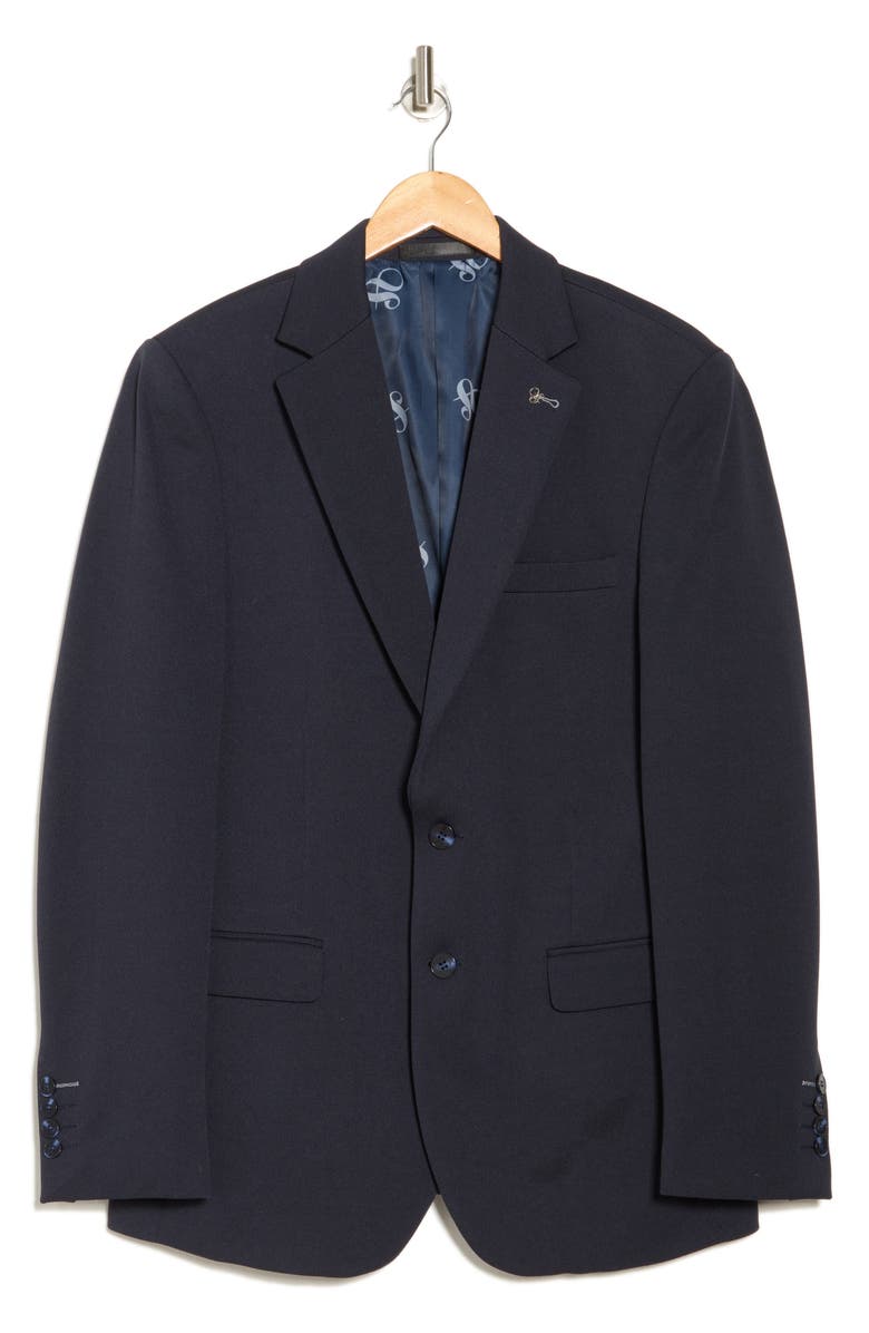 Scotch & Soda Textured Knit Blazer, Alternate, color, Navy