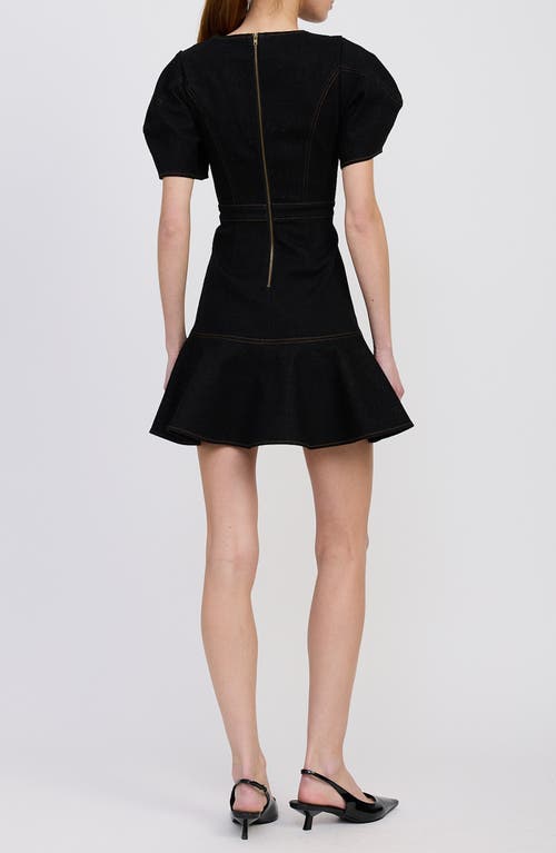 En Saison Aaliyah Denim Minidress In Black