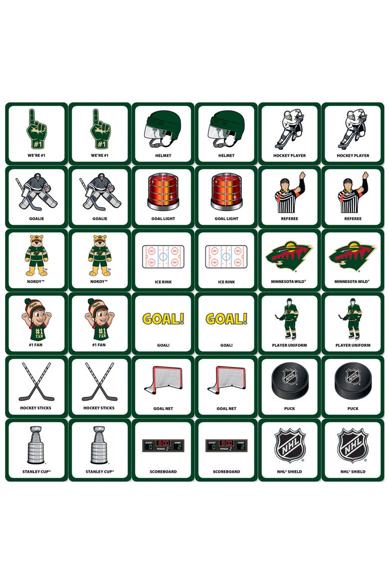 Minnesota Wild Matching Game, Alternate, color, Multicolor