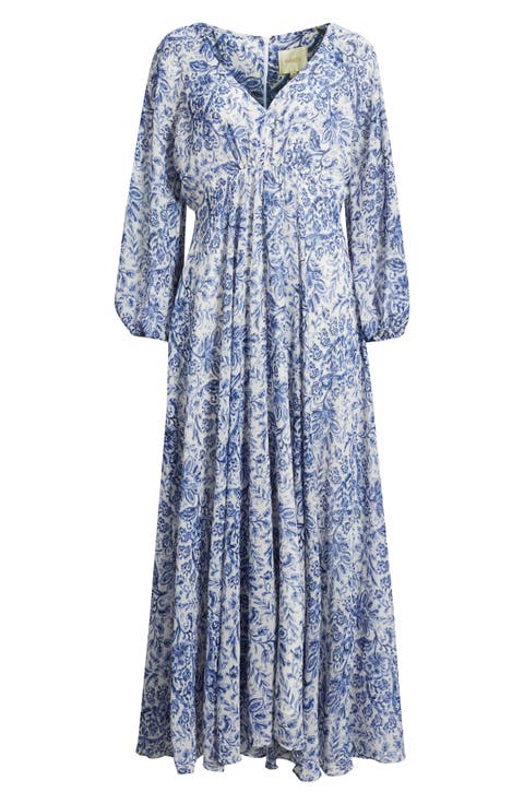 Open Circle Empire Waist Maxi Dress