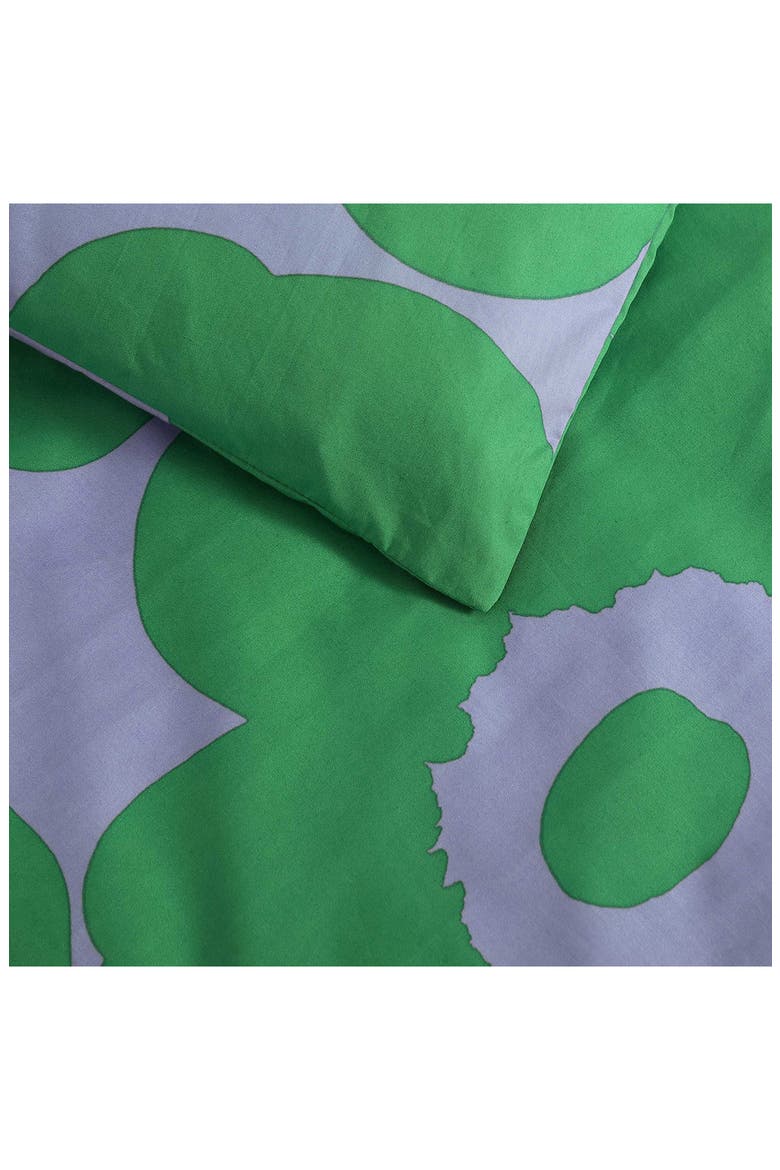 Unikko Cotton Percale Duvet Cover & Shams Set, Alternate, color, MEDIUM / DARK GREEN