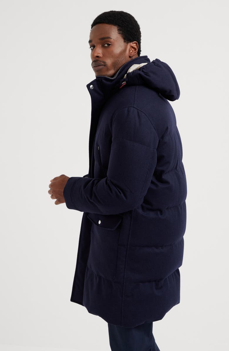 Brunello Cucinelli Wool flannel down jacket, Alternate, color, 