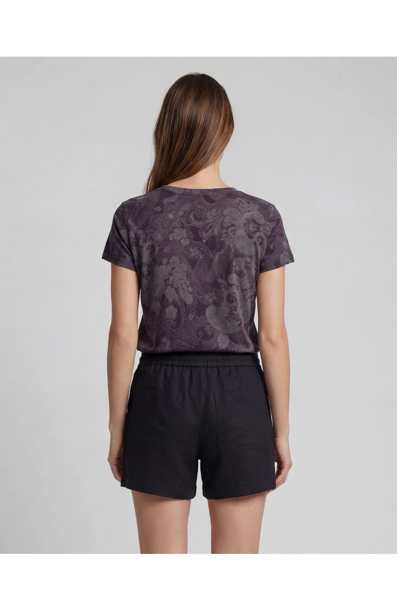 Lords of Harlech Paisley Explosion Womens V-neck Printed Top, Alternate, color, Paisley Explosion Black