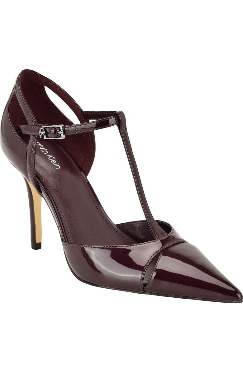 Calvin Klein Odielle Pointed Toe Pump, Main, color, Dark Red 600