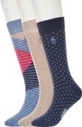 Original Penguin Owens Dot Assorted 3-Pack Crew Socks