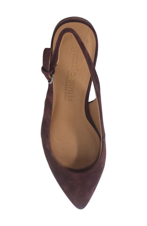 Gentle Souls Georgia Slingback Pointed Toe Pump In Burgundy