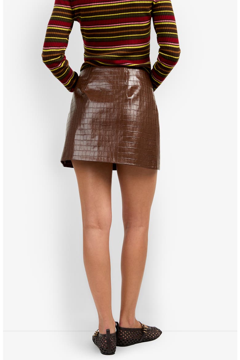 Rico Embossed Skirt, Alternate, color, Light Cioccolatco
