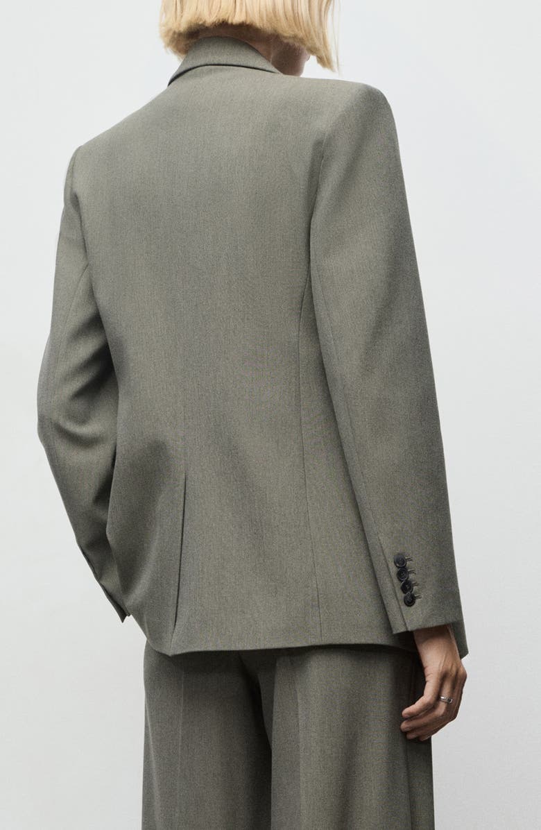 MANGO Straight Fit One-Button Suit Blazer, Alternate, color, Pastel Green