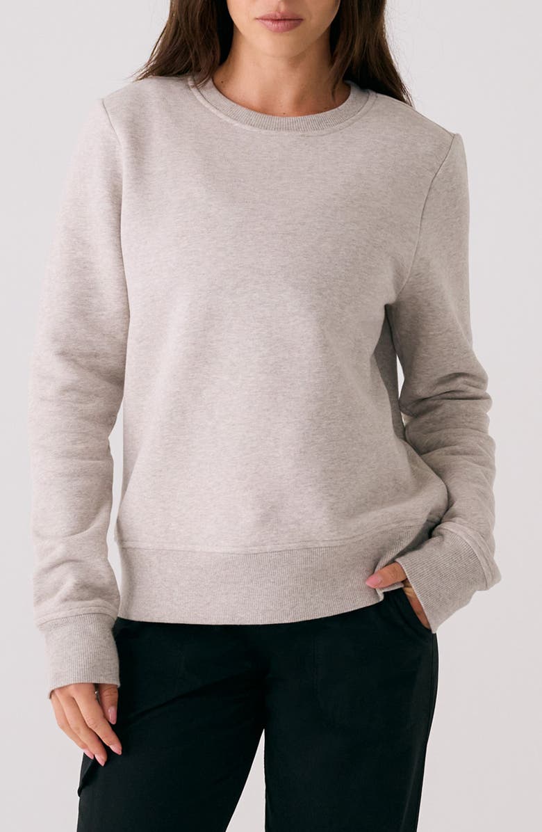 Lole Icon Crewneck Sweatshirt, Main, color, Pebble Heather