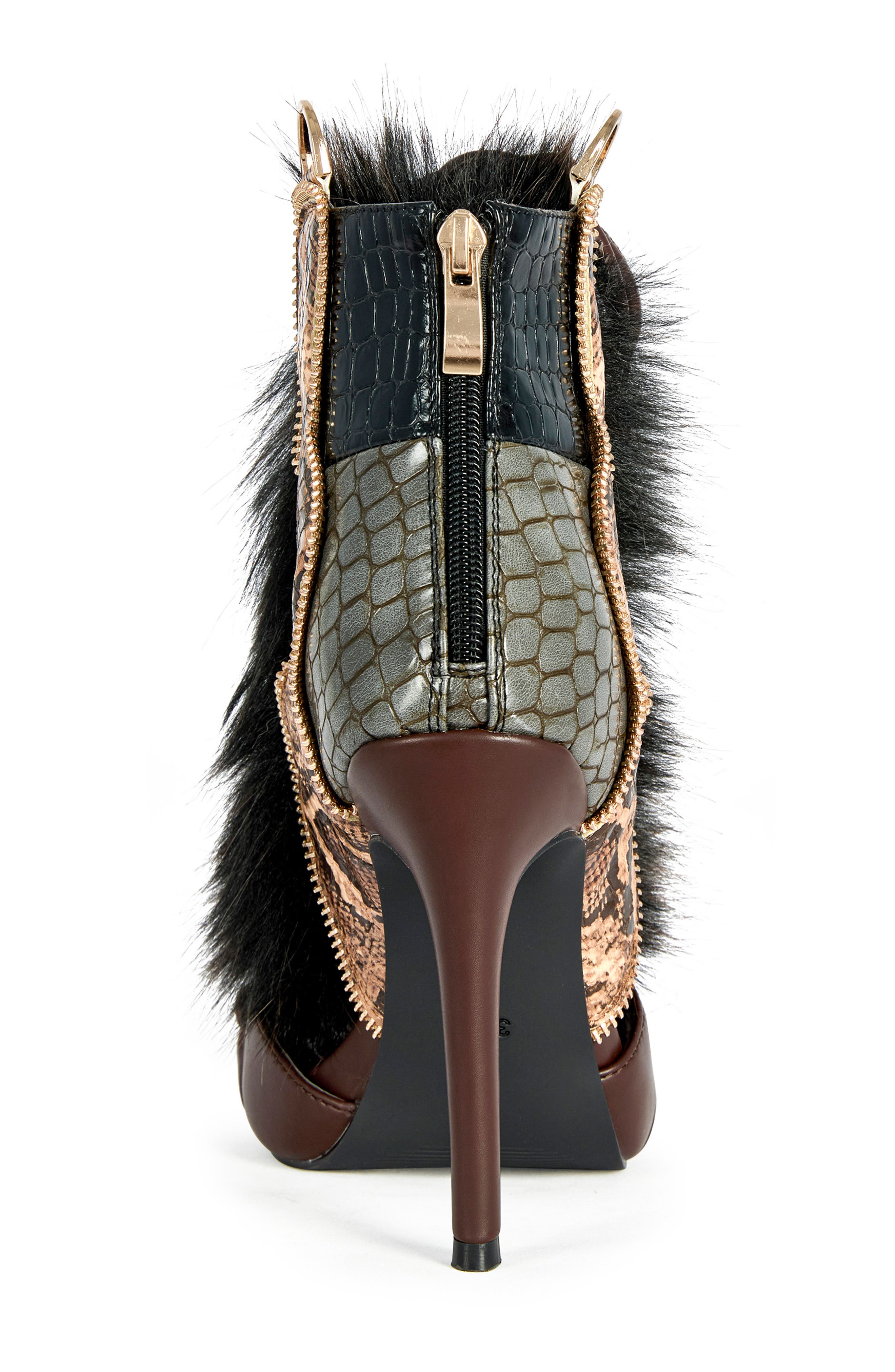 Heather Mixed Media Stiletto Sandal, Alternate, color, BROWN MULTI