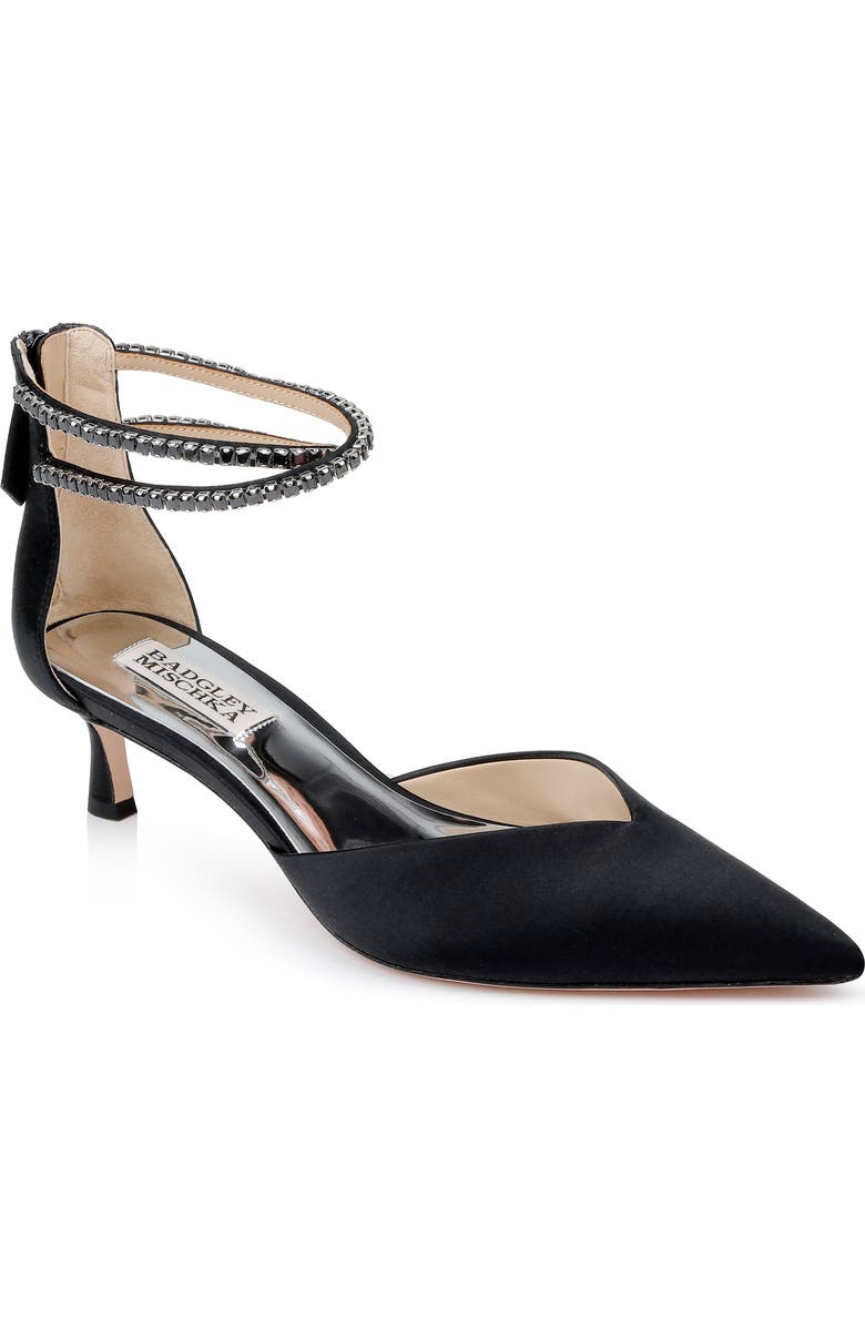 BADGLEY MISCHKA Lilibeth Kitten Heel Ankle Strap Pump, Main, color,