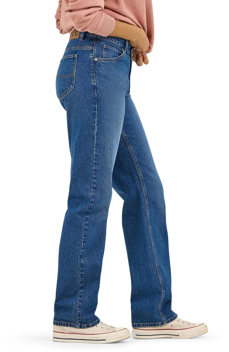 Lee Rider Straight Leg Jeans, Alternate, color, Blue-Tiful