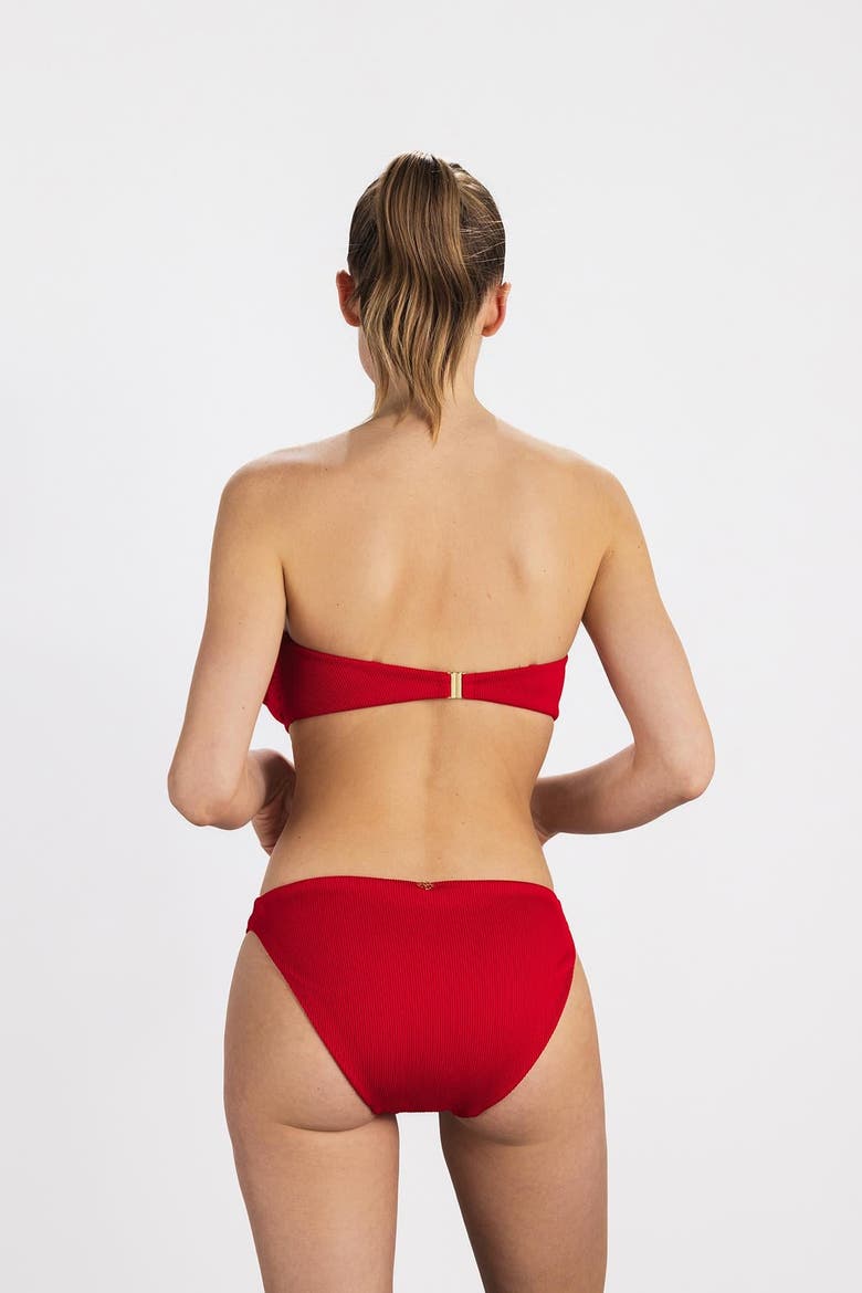 Rio Bandeau Top & Slip Bottom, Alternate, color, Red