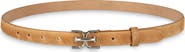 Sam Edelman Double E Logo Slim Leather Belt
