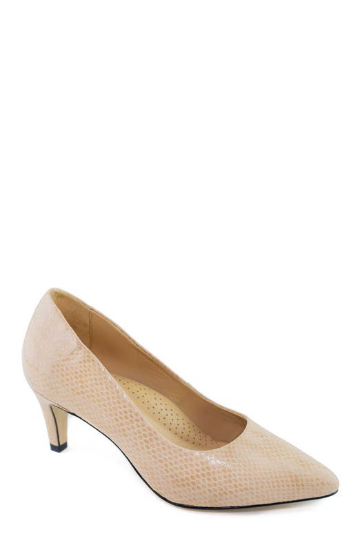 Marc Joseph New York Cortland St Leather Pump, Main, color, Nude Snake