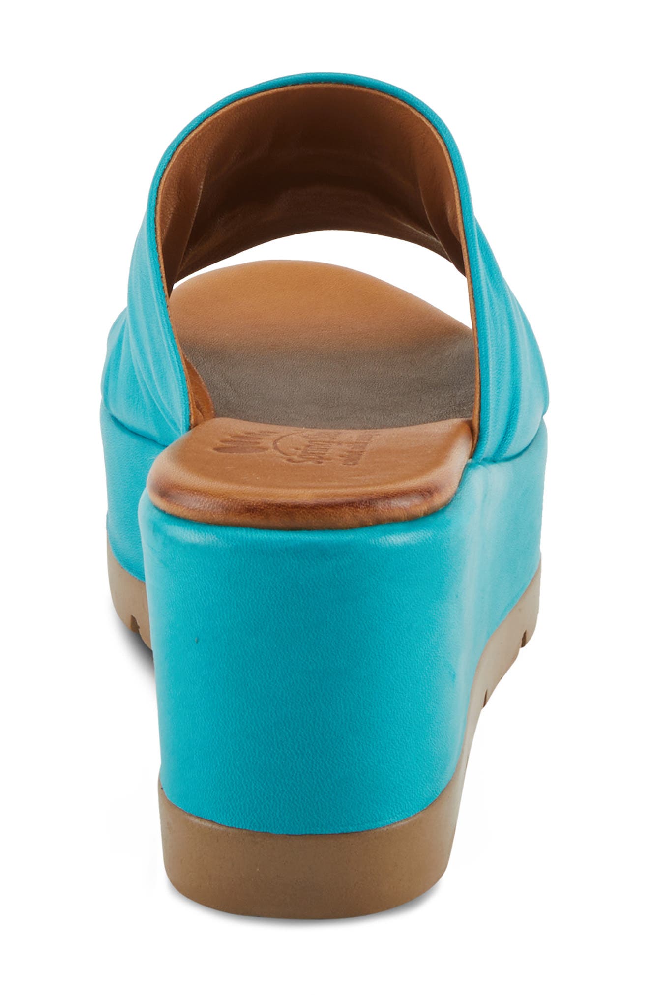 Allerton Platform Wedge Slide Sandal, Alternate, color, TURQUOISE