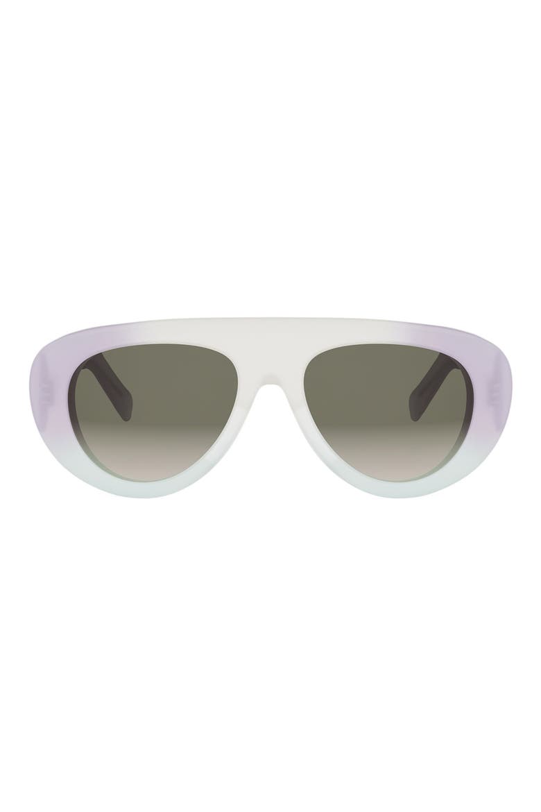 Triomphe Stamp 57mm Pilot Sunglasses, Main, color, LILAC/ OTHER / GRADIENT BROWN