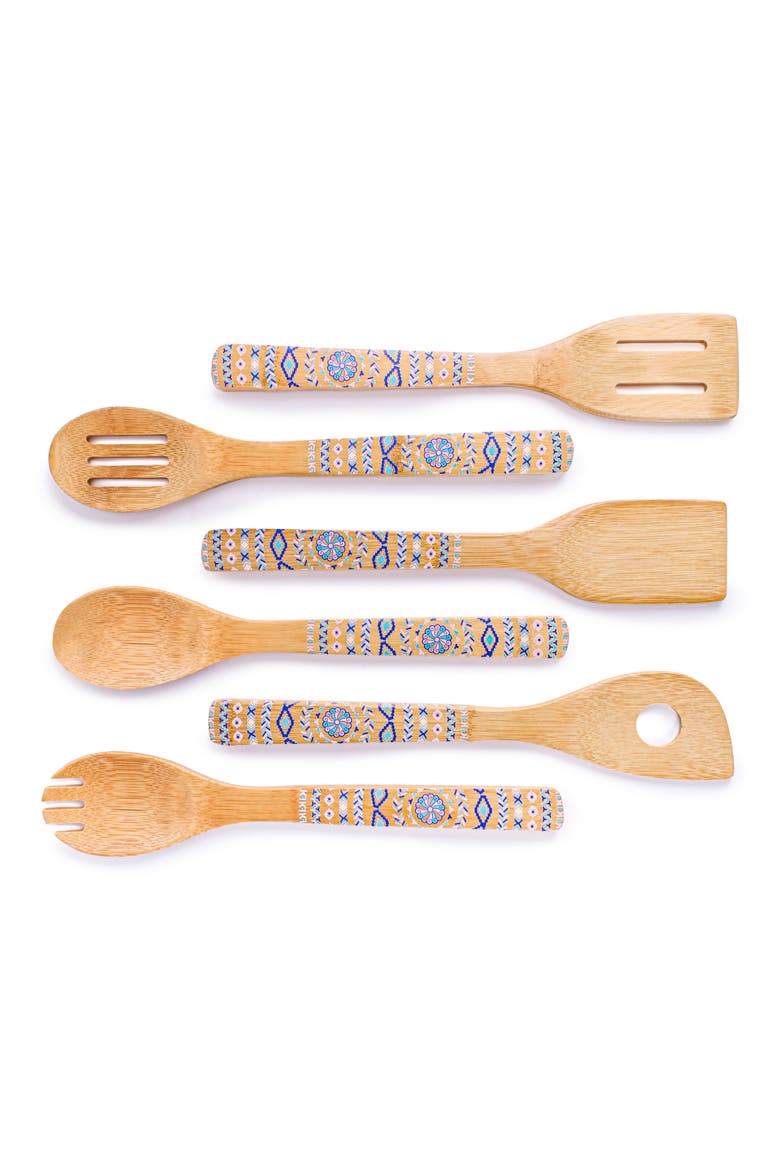 10-Piece Bamboo Utensil & Trivet Set, Alternate, color, BEIGE