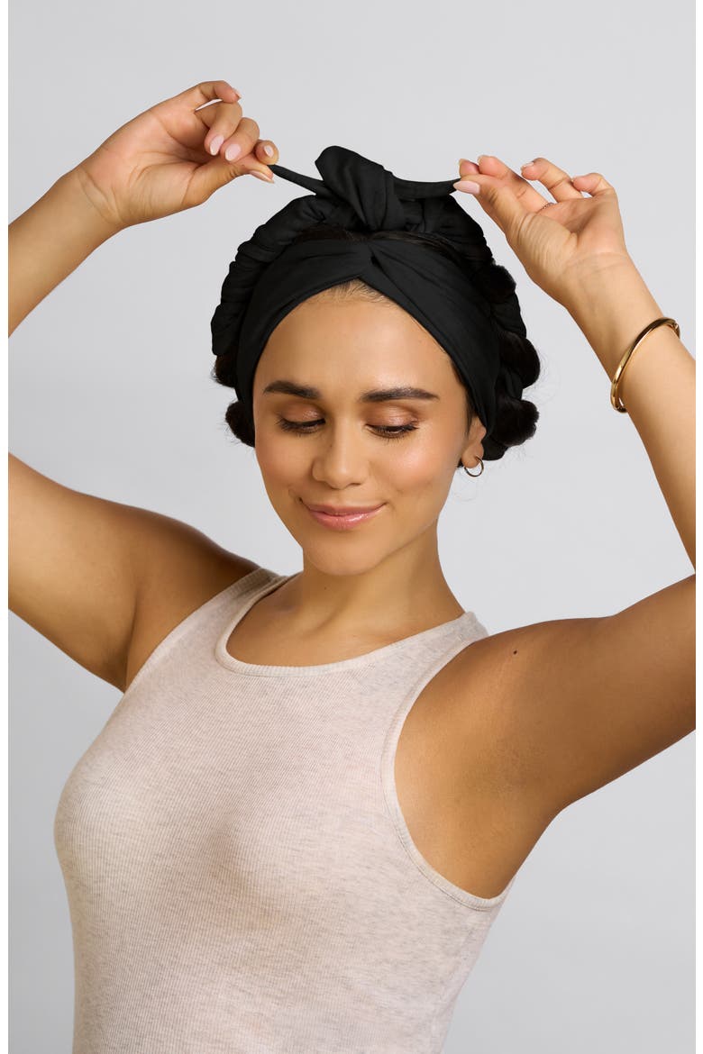 Set & Flow Heatless Curling Headband, Alternate, color, BLACK