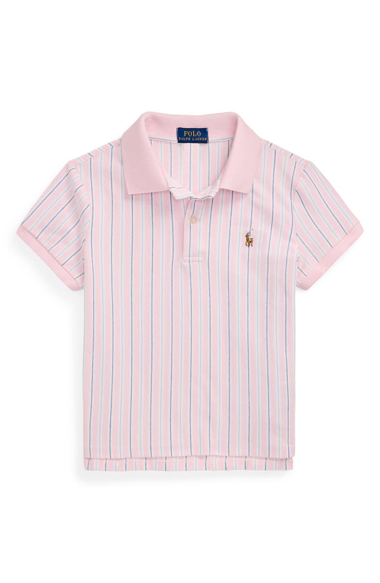 Polo Ralph Lauren Kids' Oxford Stripe Cotton Piqué Polo, Main, color, 