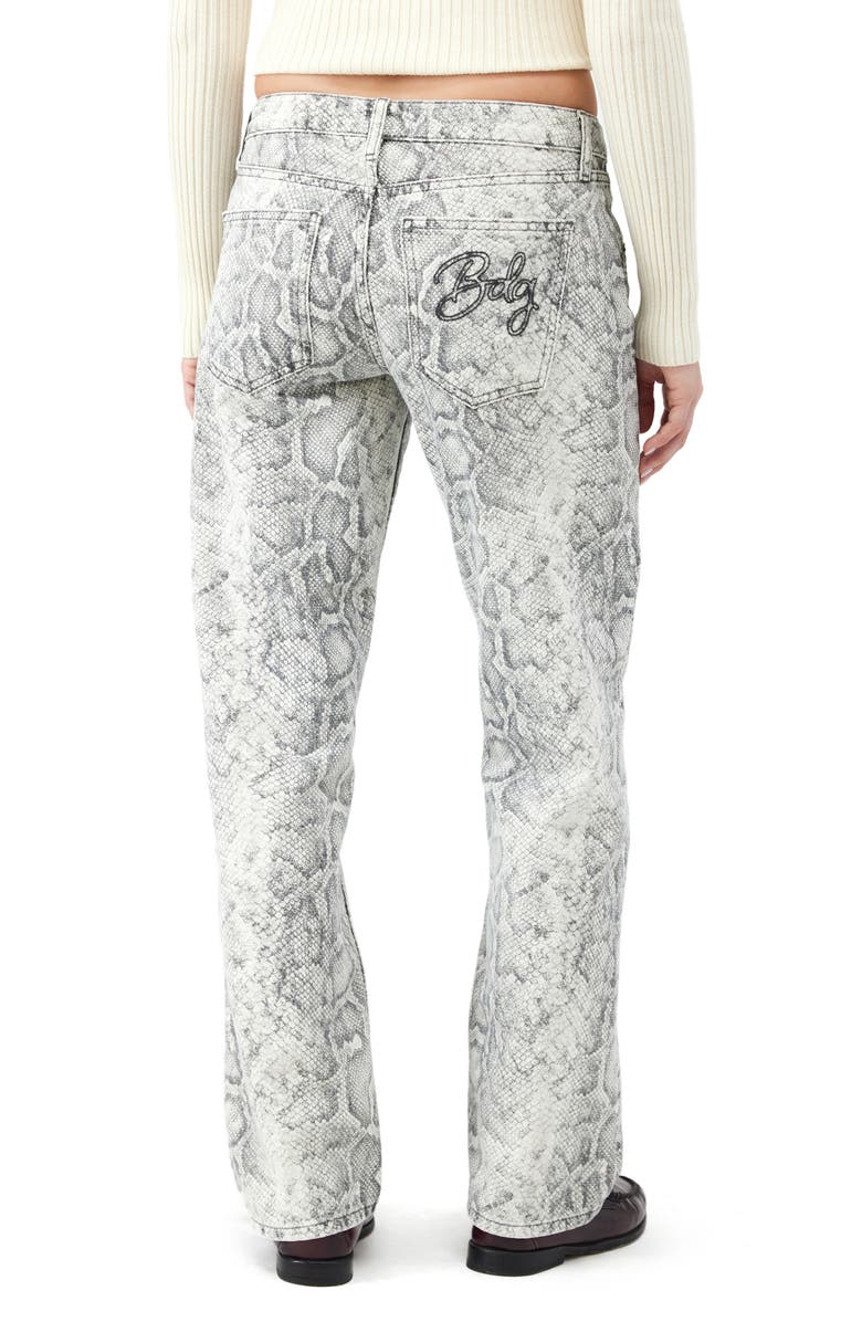 BDG Urban Outfitters Snake Print Low Rise Relaxed Straight Leg Jeans, Alternate, color, Grey