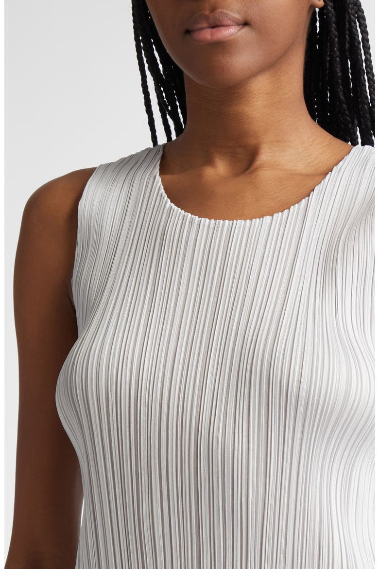 Basics Pleated Sleeveless Top, Alternate, color, LIGHT GRAY