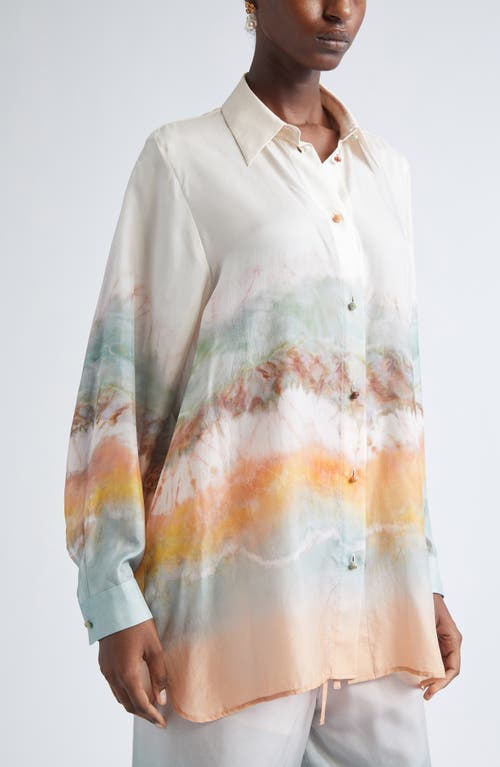 Zimmermann Zim Daylight Relaxed Shirt Tie Dye In Multi