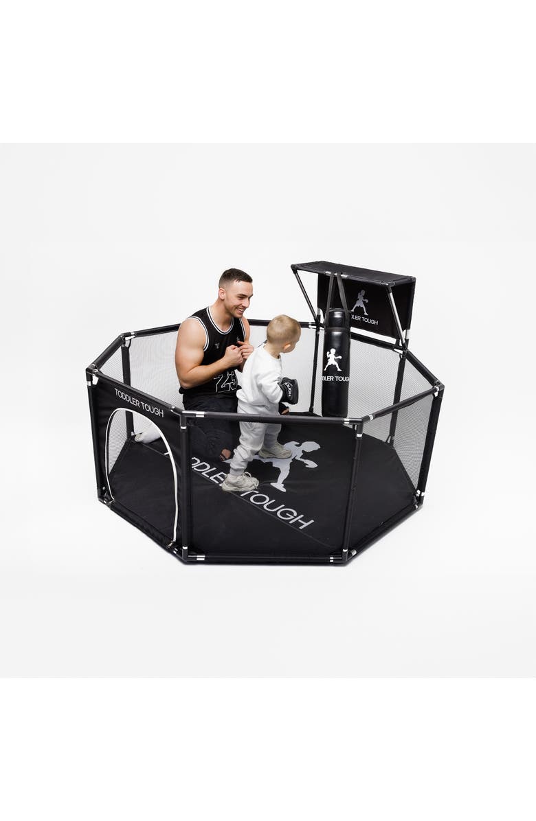 Toddler Tough MMA Arena Playpen, Alternate, color, Black