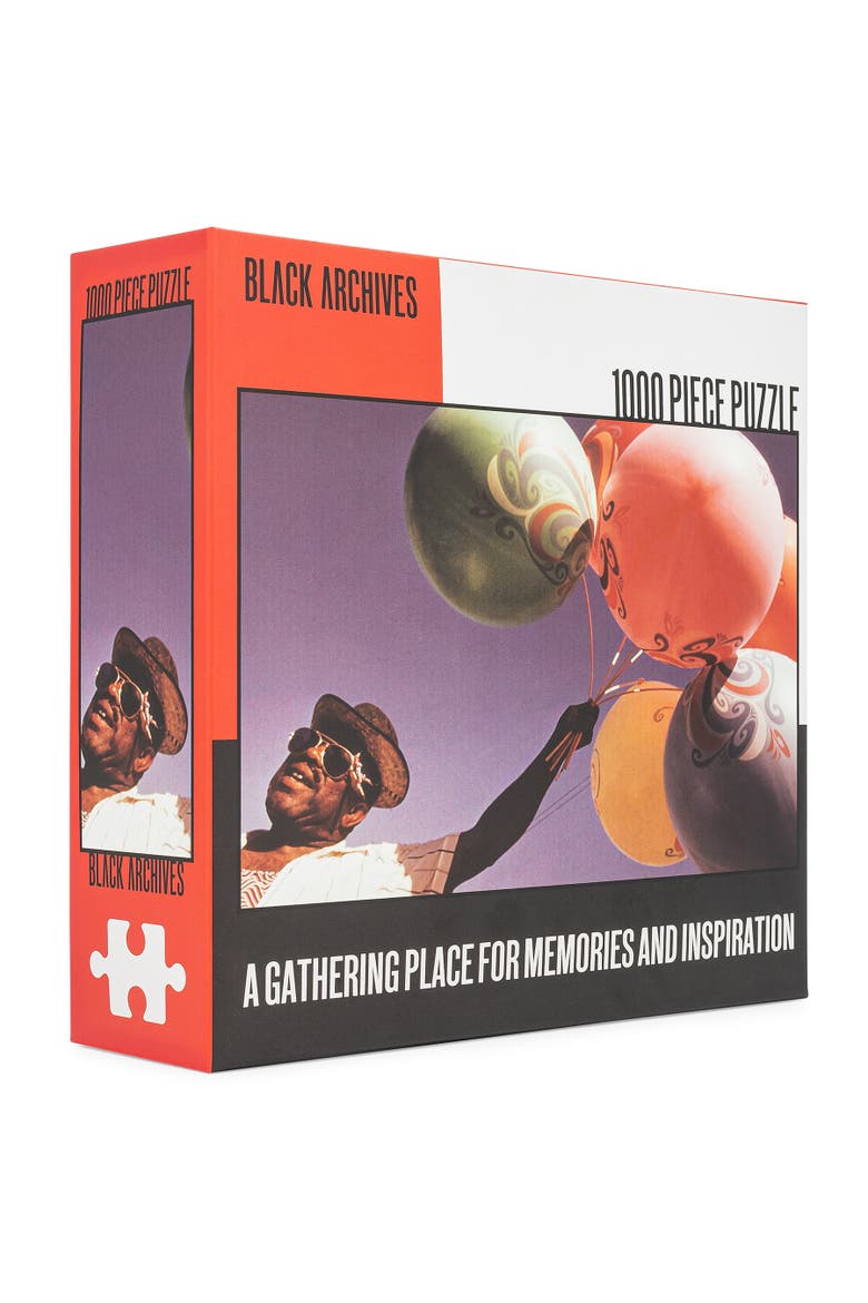 Black Archives, Man With Balloons, 1000 Piece Puzzle, Main, color, Multicolored
