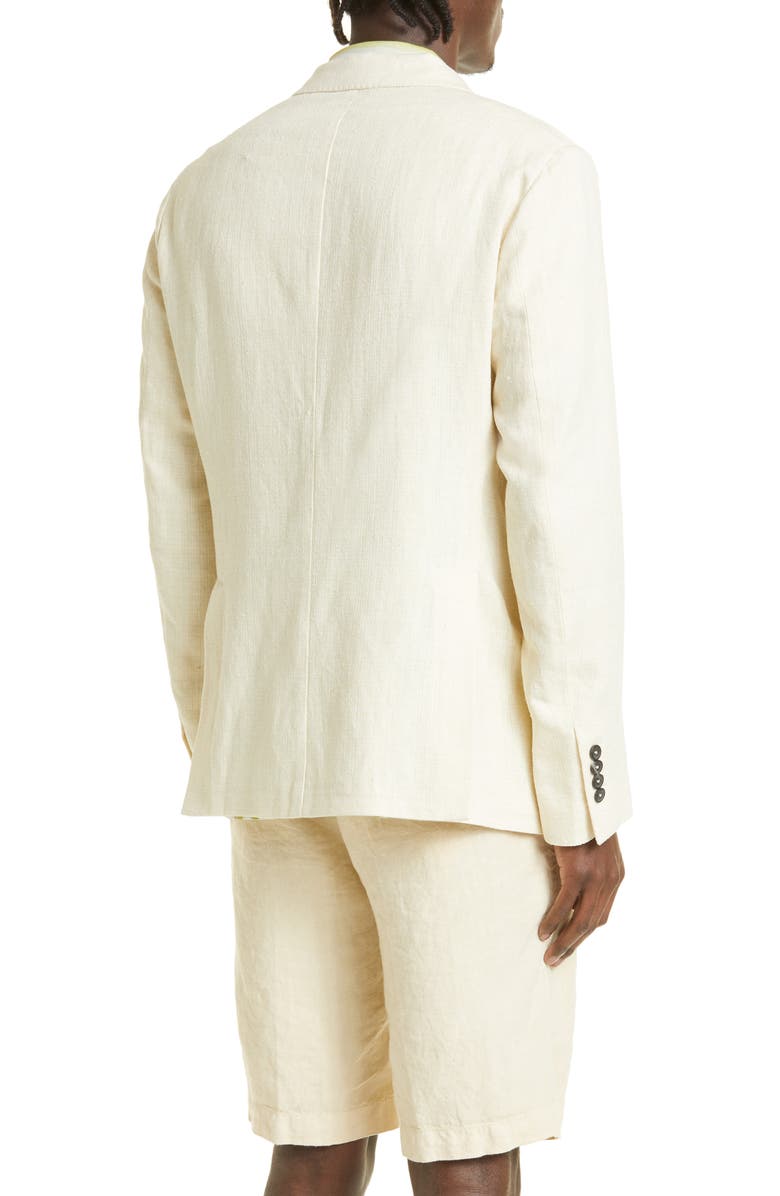 Massimo Alba Monster Double Breasted Silk & Linen Blazer, Alternate, color,