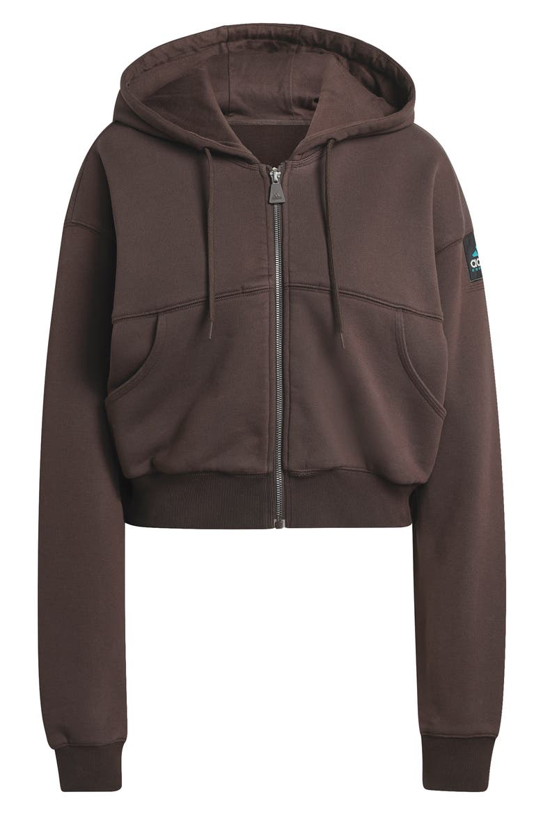 Full Zip Cropped Hoodie, Alternate, color, AURORA COFFEE/
