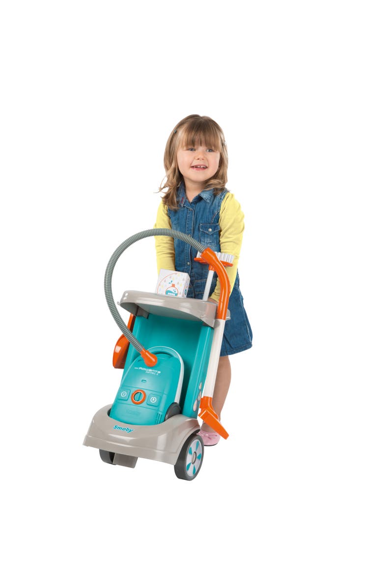 Simba Toys Rowenta Cleaning Trolley With Vacuum Cleaner, Alternate, color, Multicolored
