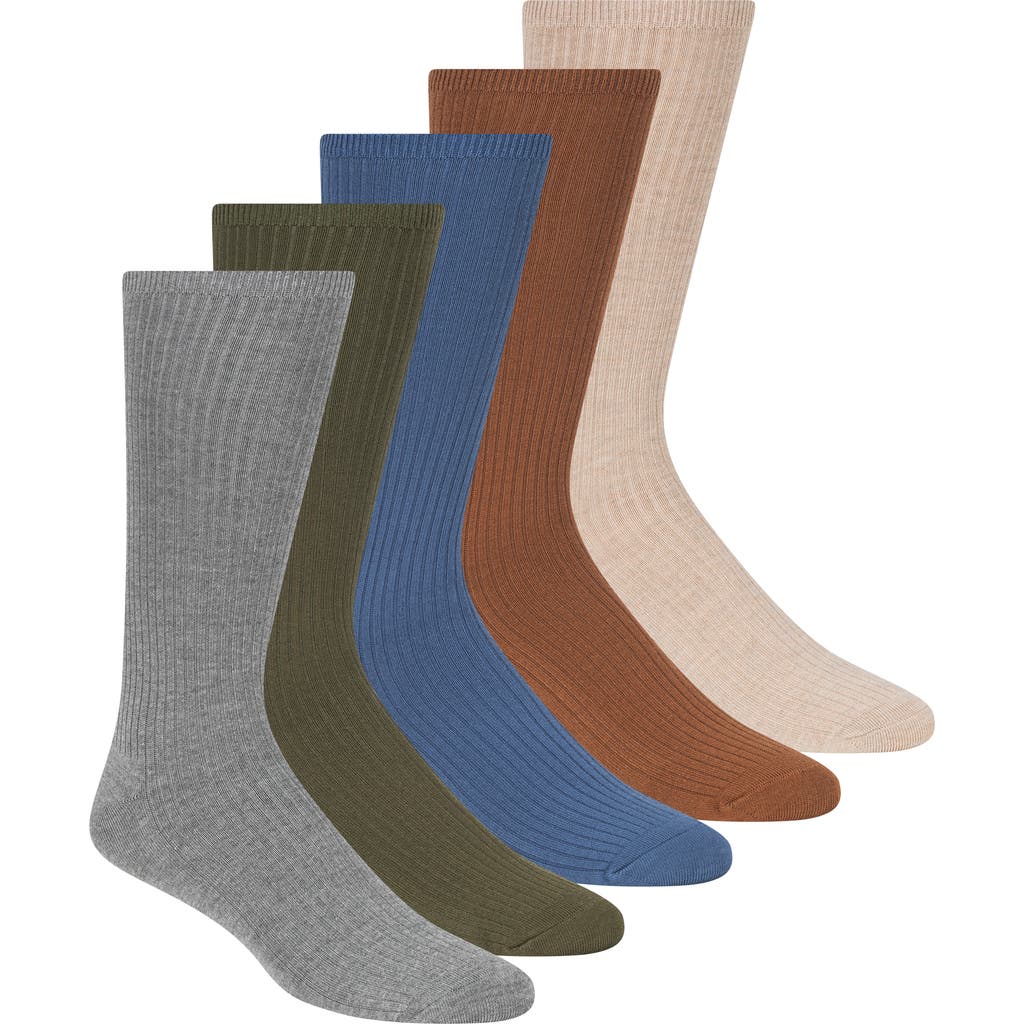 Scotch & Soda 5-pack Crew Socks In Grey Multi