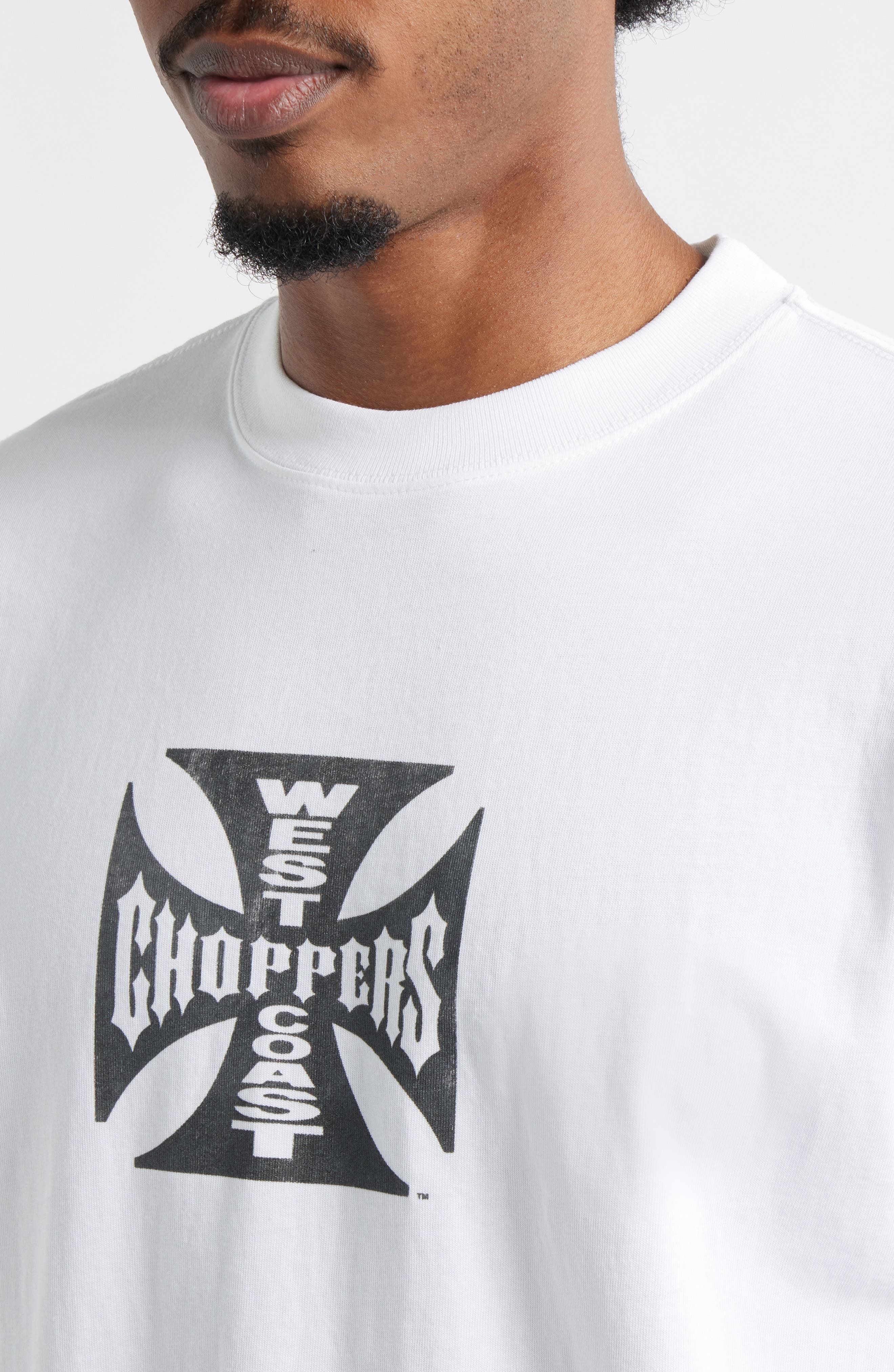 West Coast Choppers Distressed Core Logo Cotton Graphic T-Shirt