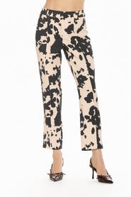 Alexia Admor Lior Printed Mid Rise Fitted Pants
