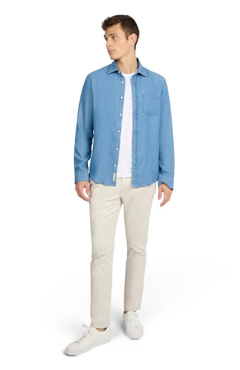 Denim Chambray Long Sleeve Shirt