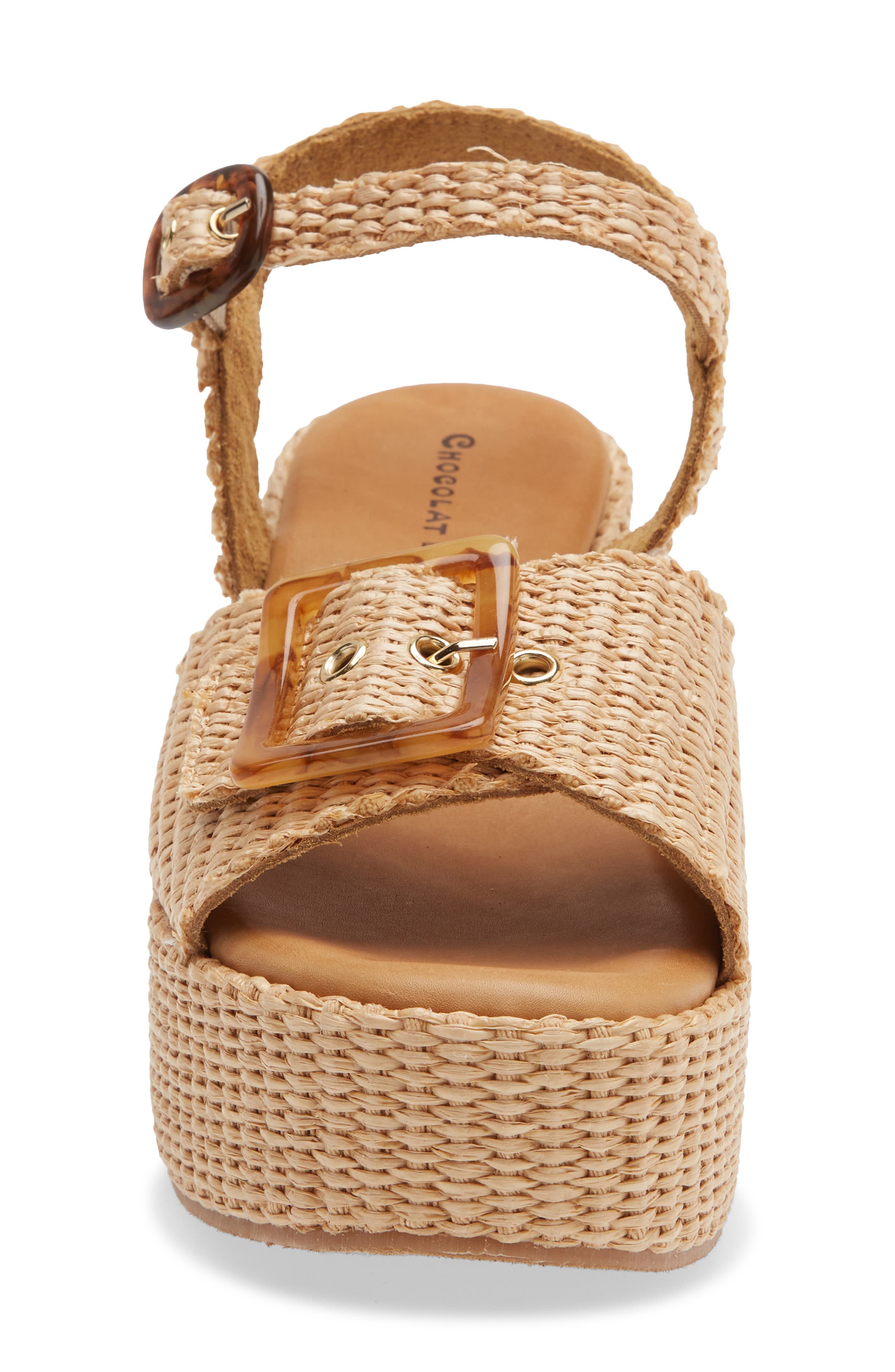 Chocolat Blu Jace Platform Wedge, Alternate, color, Natural Raffia