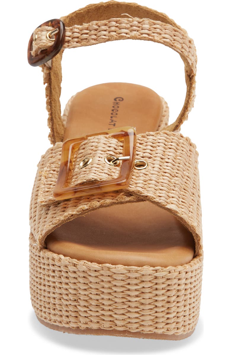 Chocolat Blu Jace Platform Wedge, Alternate, color, Natural Raffia