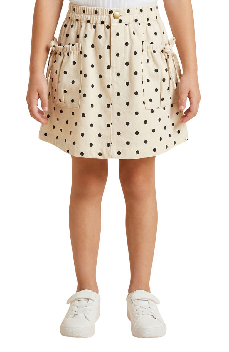 Hayden Girls Kids' Polka Dot Utility Skirt, Main, color, Cream