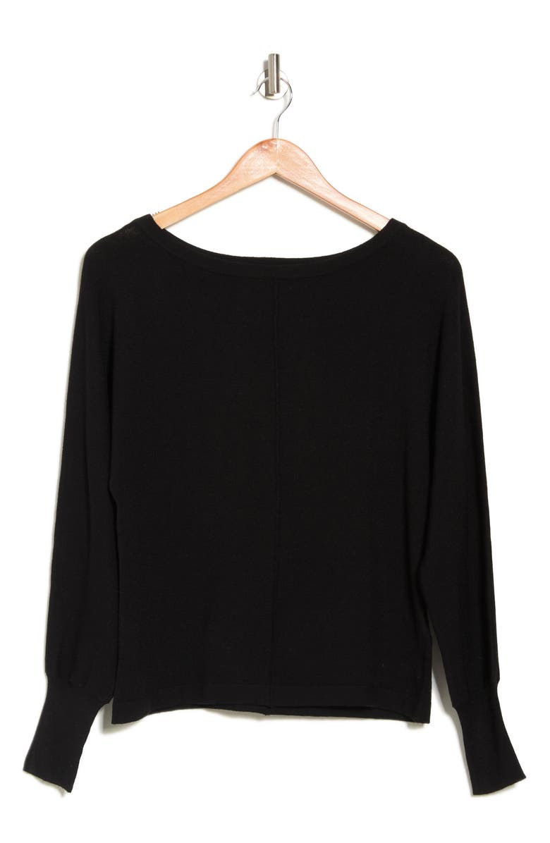 Bobeau Rib Boat Neck Sweater, Alternate, color, 