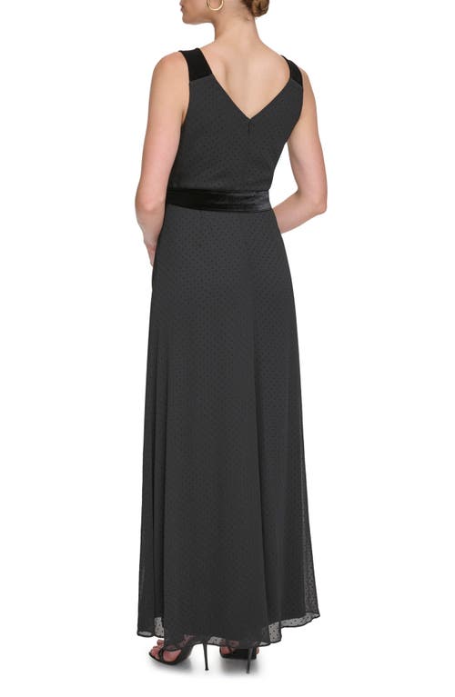 Dkny Double 'v' Mock Wrap Maxi Dress In Multi