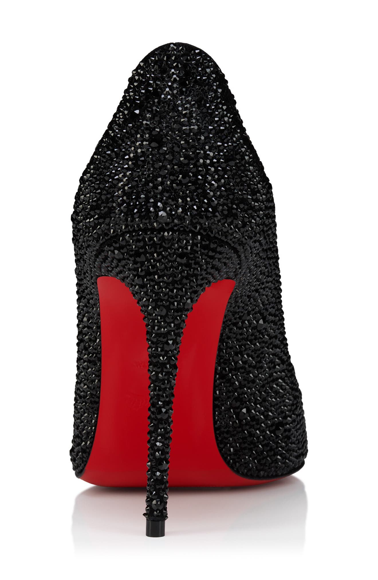 La Pigalle Strass Pointed Toe Pump, Alternate, color, B439 BLACK/ BLACK